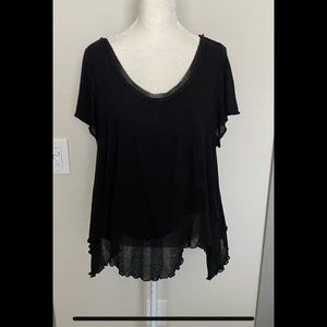 FREE‎ PEOPLE Black Blouse